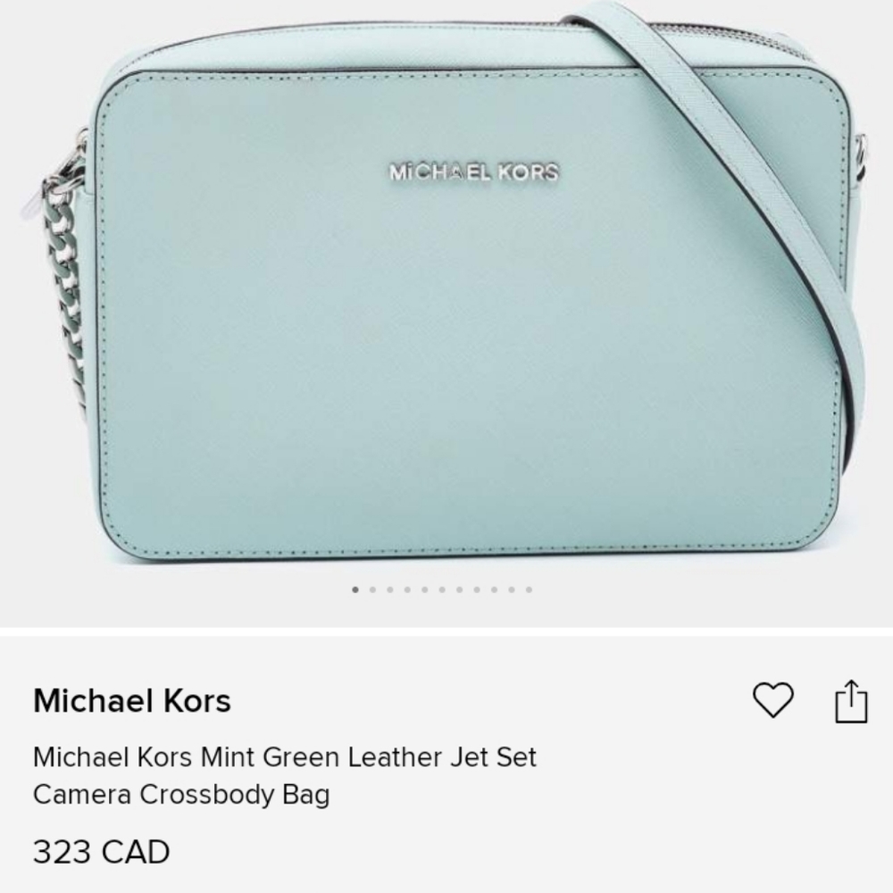 Authentic Michael Kors Mint green cross body purse